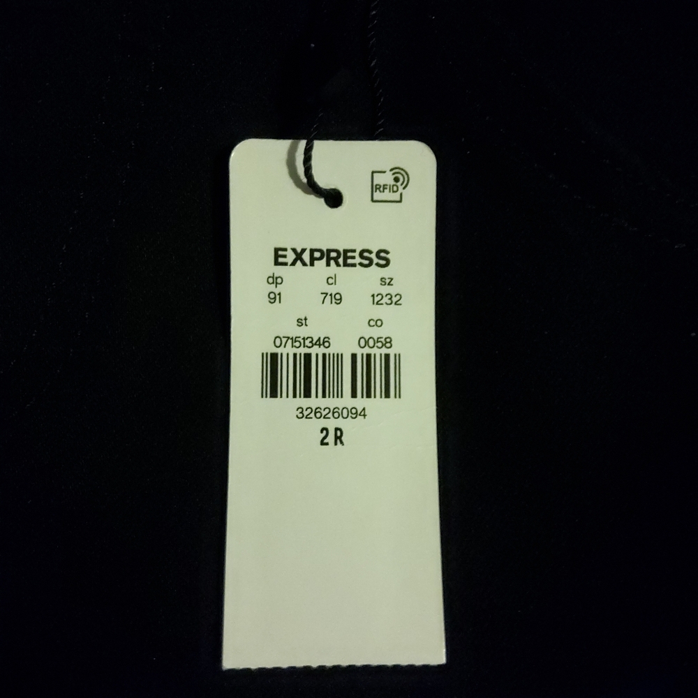 Express Skyscraper Mid Rise Jeans Womens 2R Double Black Denim Pants - Picture 9 of 9